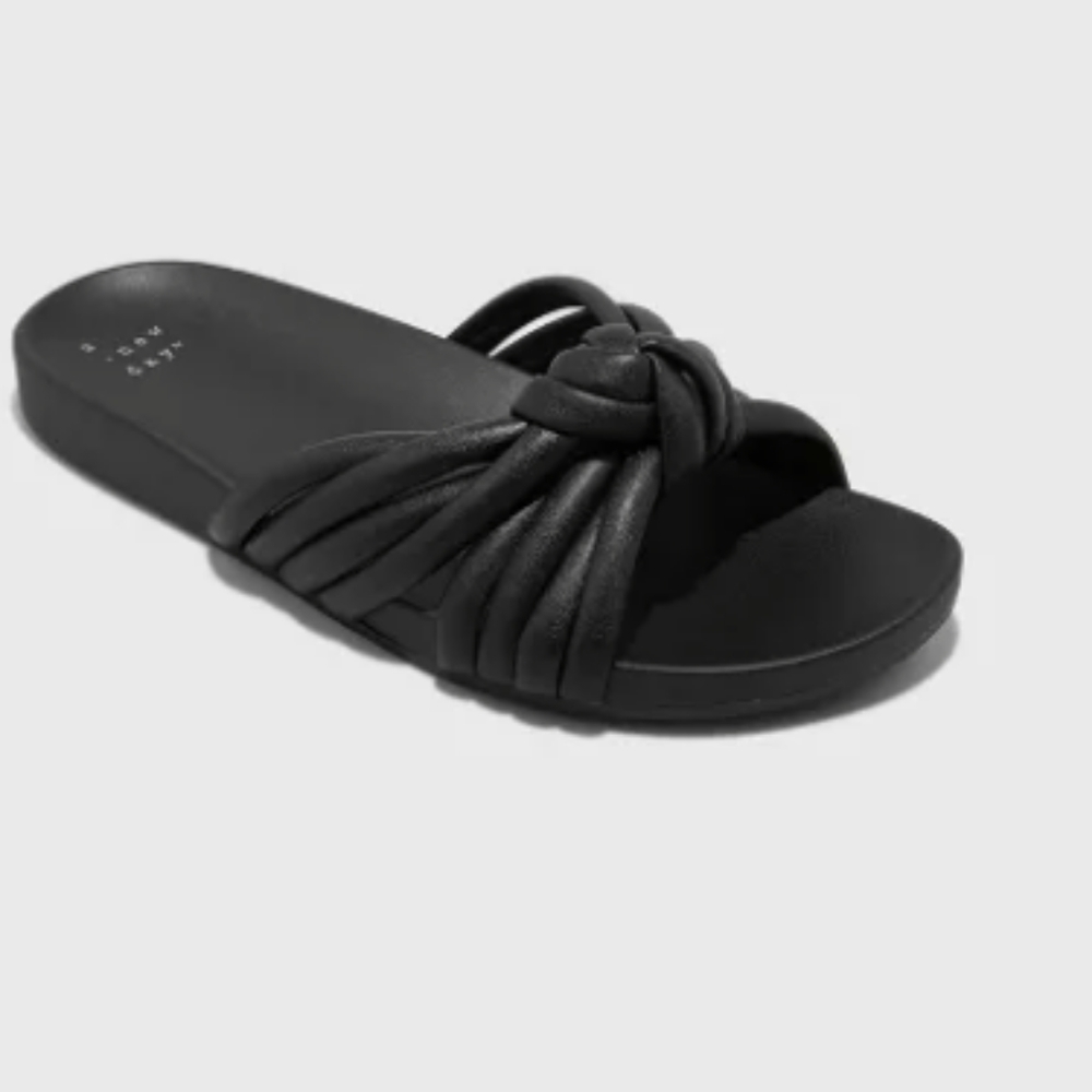 “A New Day" black Silvie Slide Sandals